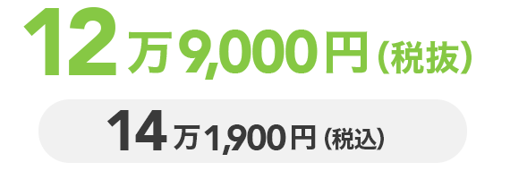 12万9,000円(税抜) 14万1,900円(税込)